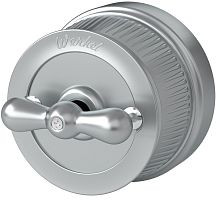 Переключатель-ретро металл Werkel Retro 1-кл. проходной хром матовый картинка